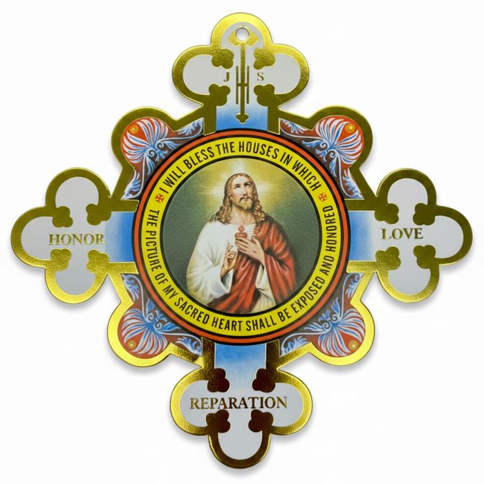 Image du Sacré-Cœur - Cruciforme Version Anglaise